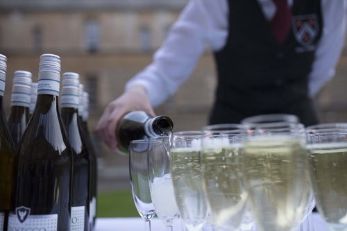 Wine being poured at an event