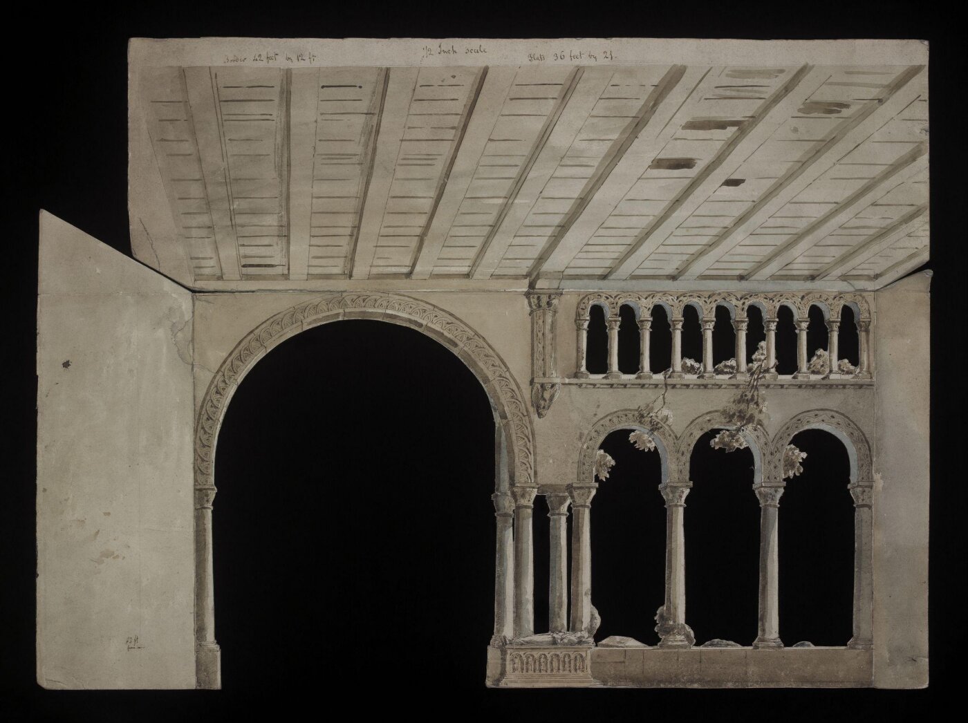 Theatre set design by Clarkson Stanfield. Aquired from the Bagshawe Estate, V&A S27-2000