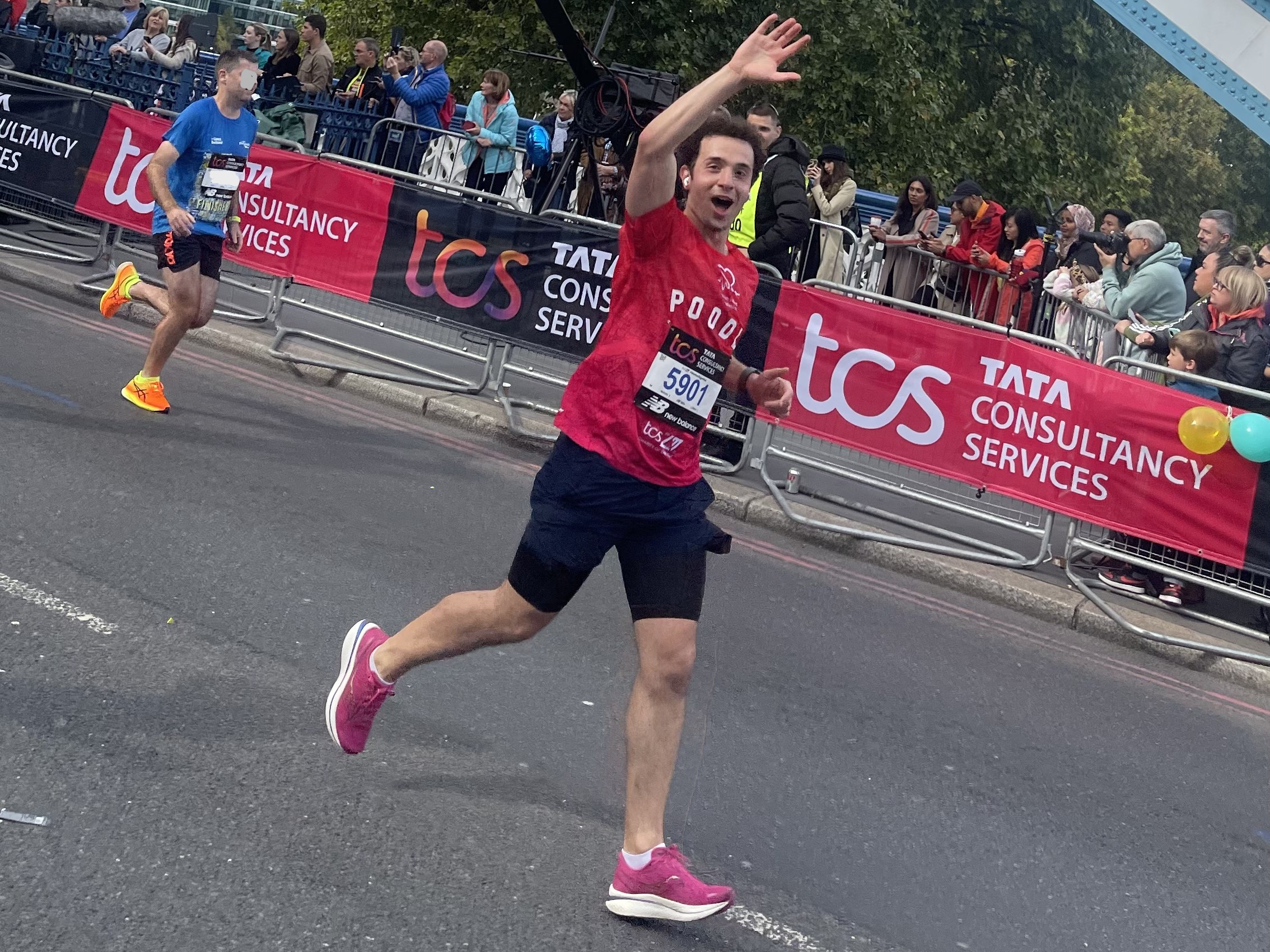 Jacopo running the London Marathon
