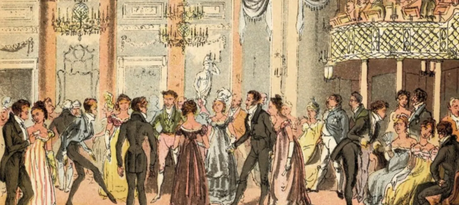 An illustration of an eighteenth century dance