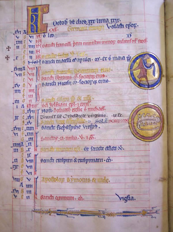 MS 322, f. 5r, De Brailes Psalter, 13thC