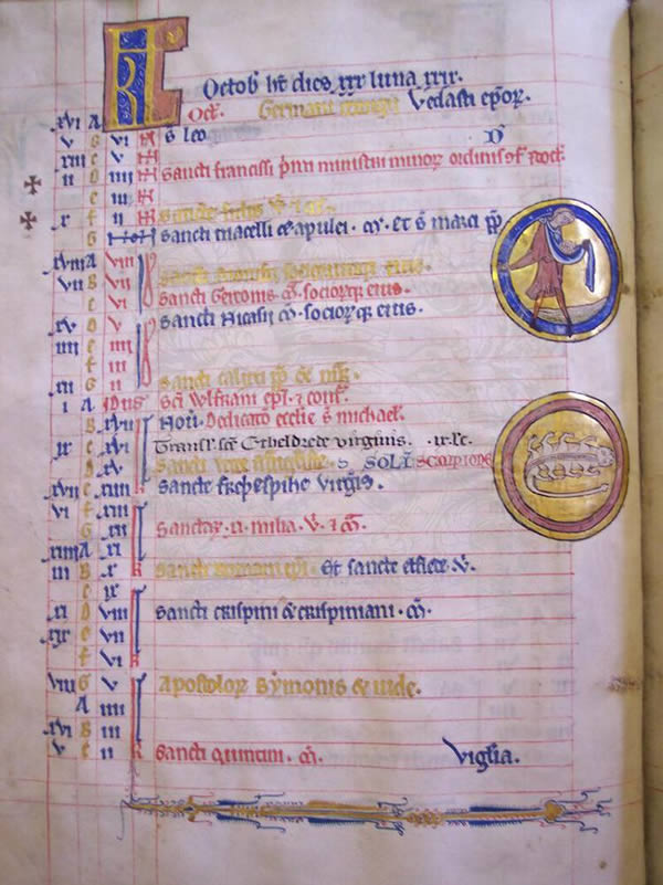MS 322, f. 5r, De Brailes Psalter, 13thC MS 322, f. 5r, De Brailes Psalter, 13thC