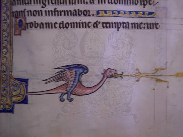 MS 322, f. 27v, De Brailes Psalter, 13thC MS 322, f. 27v, De Brailes Psalter, 13thC
