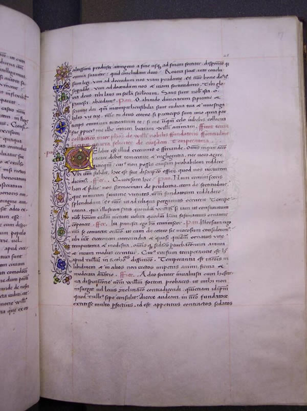 MS 288, f. 17r, Chaundler’s life of William of Wykeham, 15thC