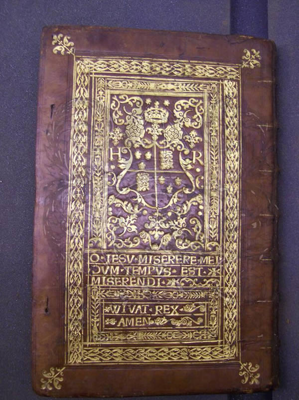 MS 136, binding of MS and printed book, gift to Henry VIII by Wouter Deleen MS 136, binding of MS and printed book, gift to Henry VIII by Wouter Deleen
