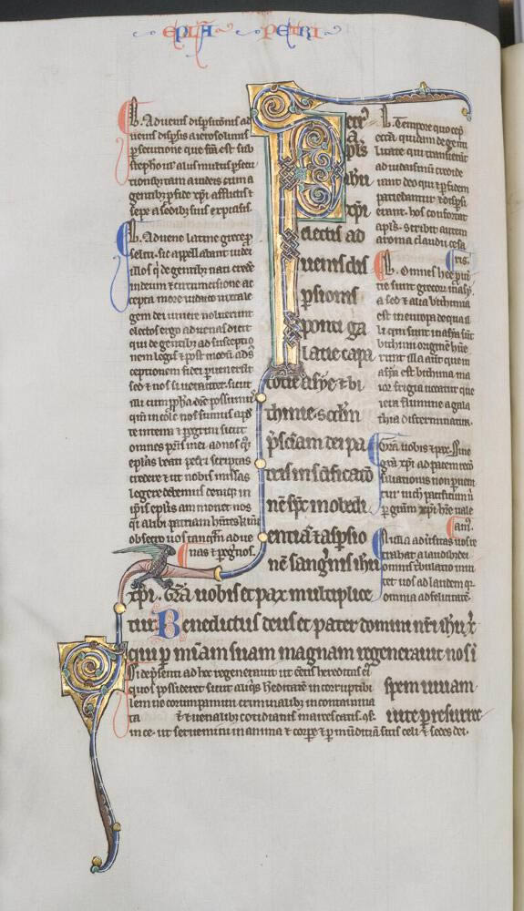 MS 27, f. 97v, Acts of Apostles, 14thC MS 27, f. 97v, Acts of Apostles, 14thC