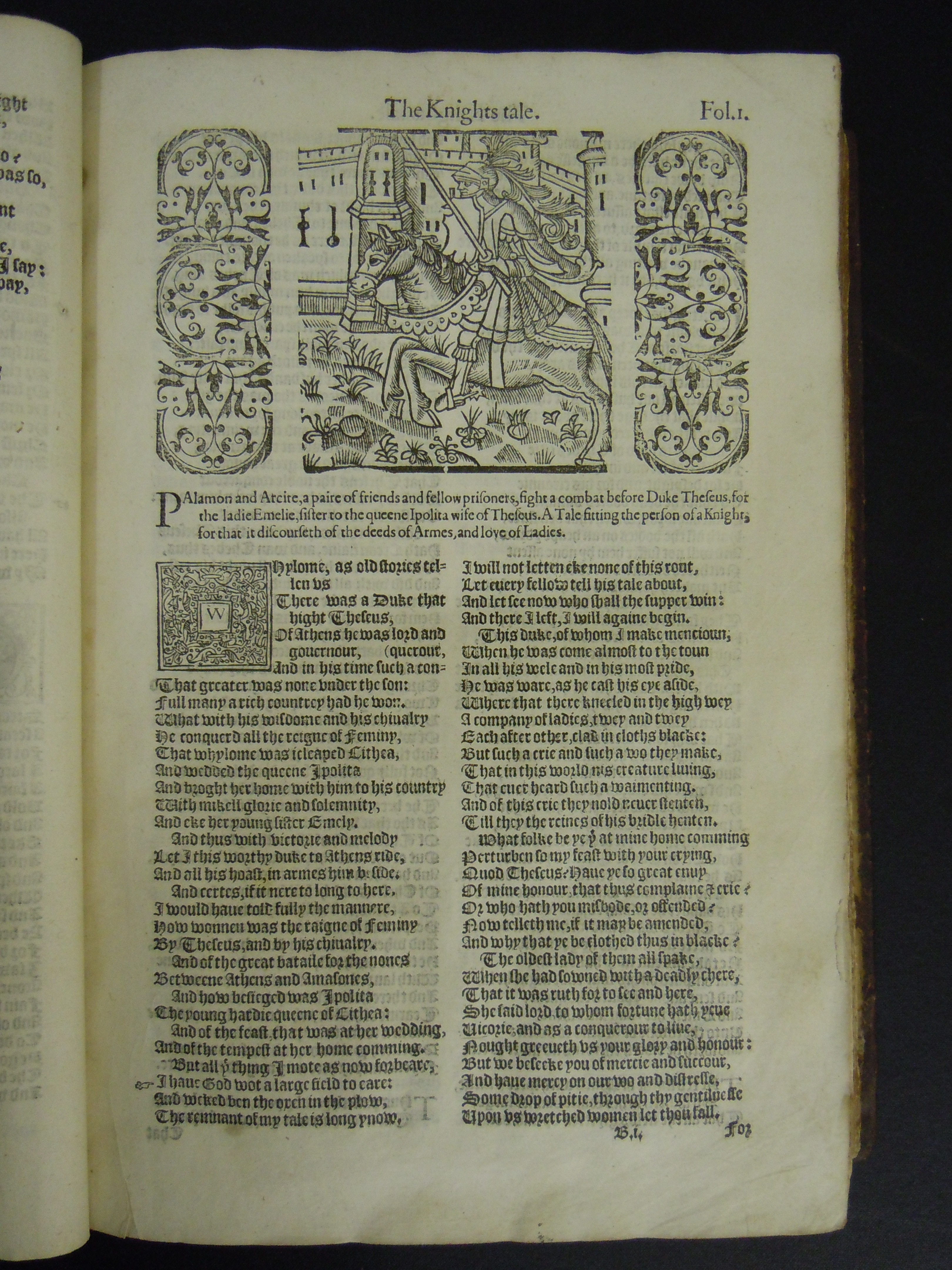 BT1.19.2, fol. 1 (Bi), Geoffrey Chaucer’s Works (1602)