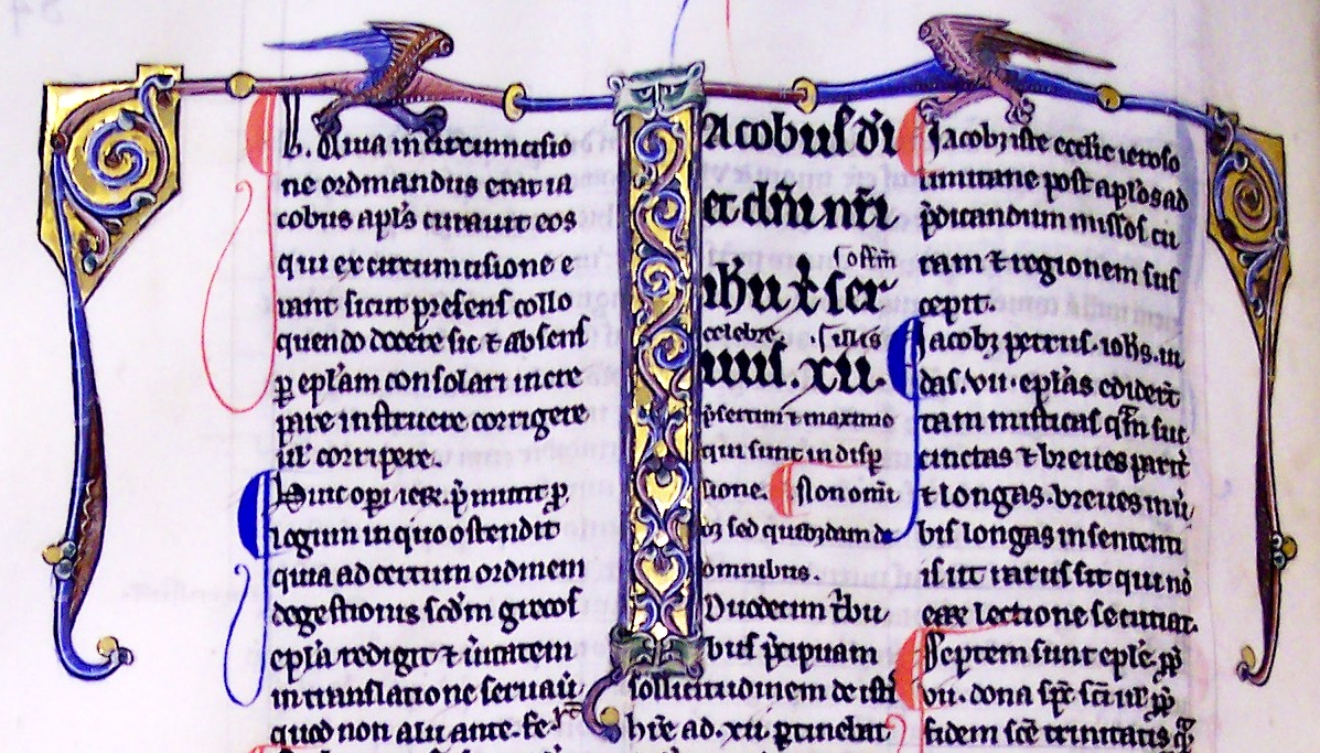 MS 27, f. 84v, Epistolae septem catholicae, 14thC