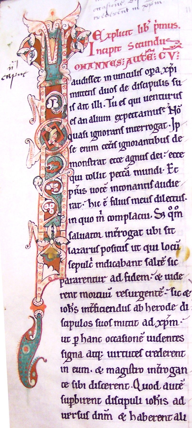 MS 301, f. 29v, St. Jerome’s commentary on St. Matthew’s Gospel, 12thC