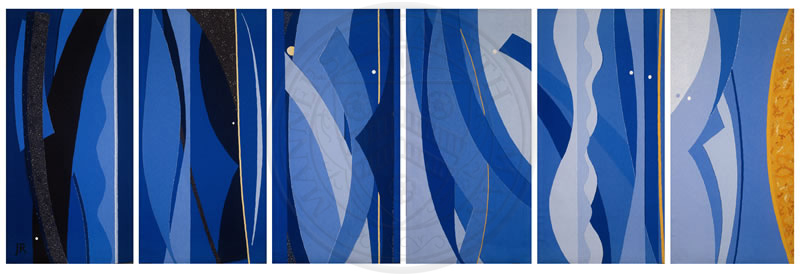 6 hand woven Tapestries ‘Dance to the Music of Time’ by Jeni Ross 6 hand woven Tapestries ‘Dance to the Music of Time’ by Jeni Ross