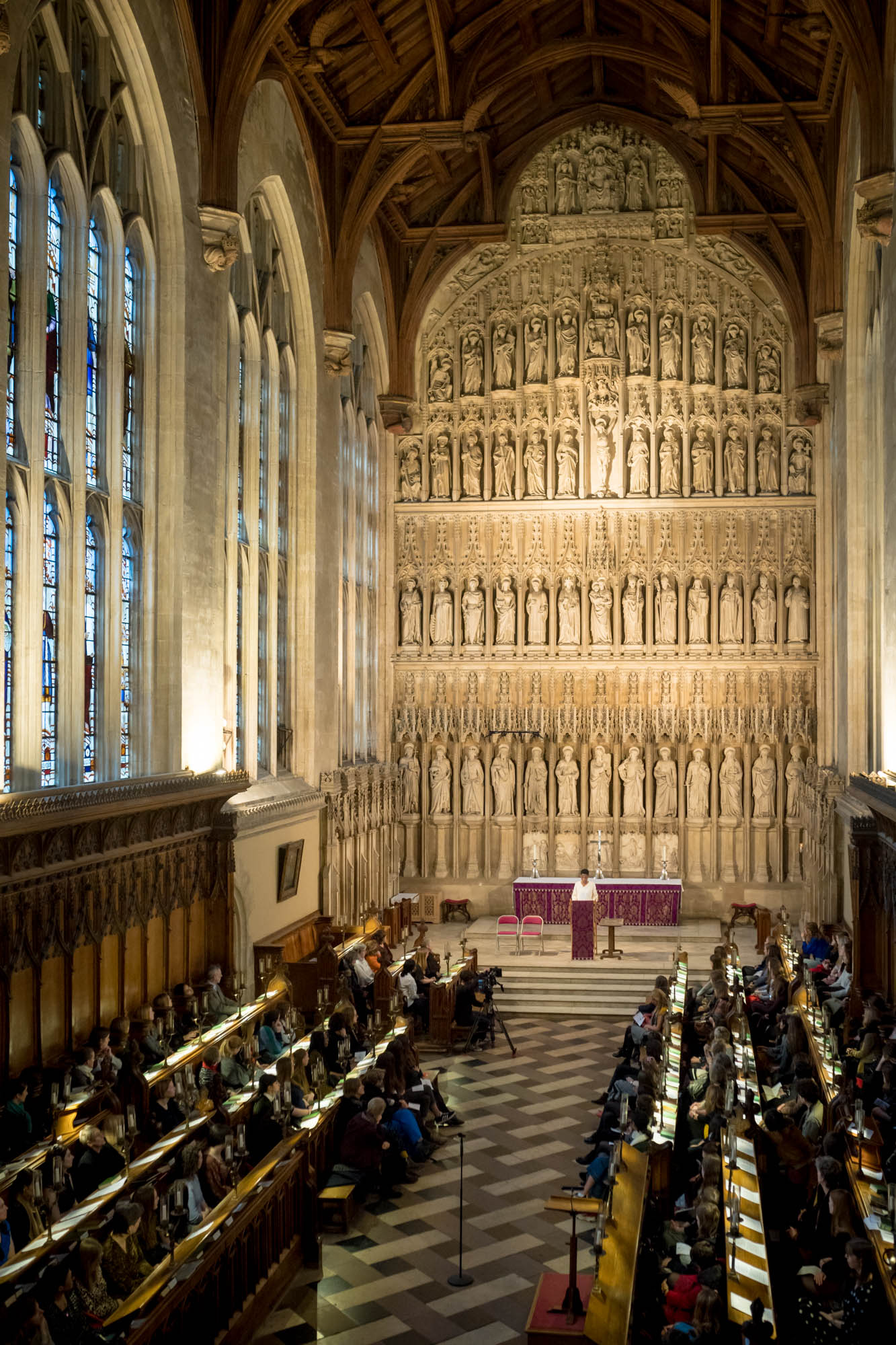 Otegha giving her speech in the Chapel