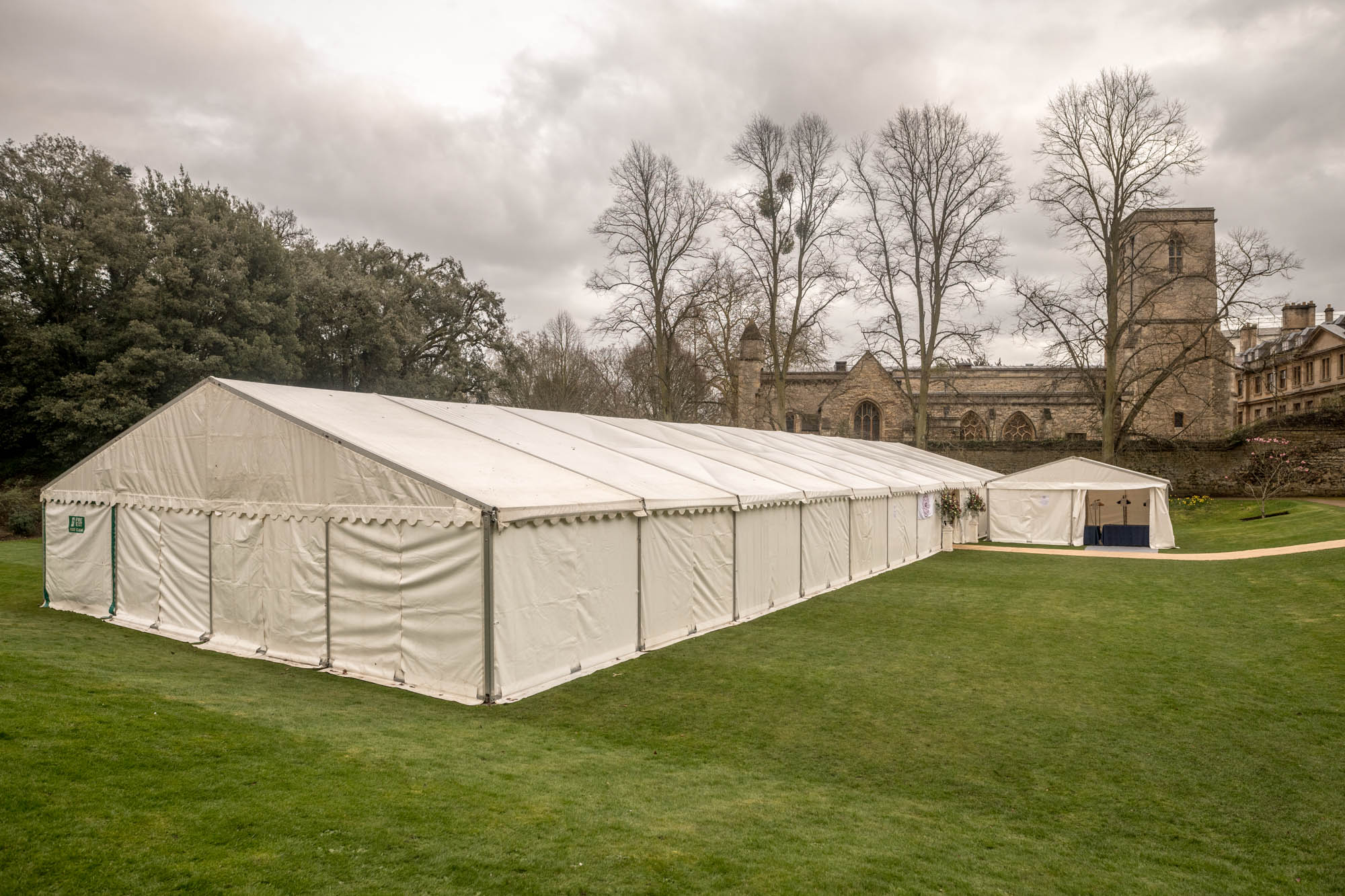 The marquee for the Grand Party