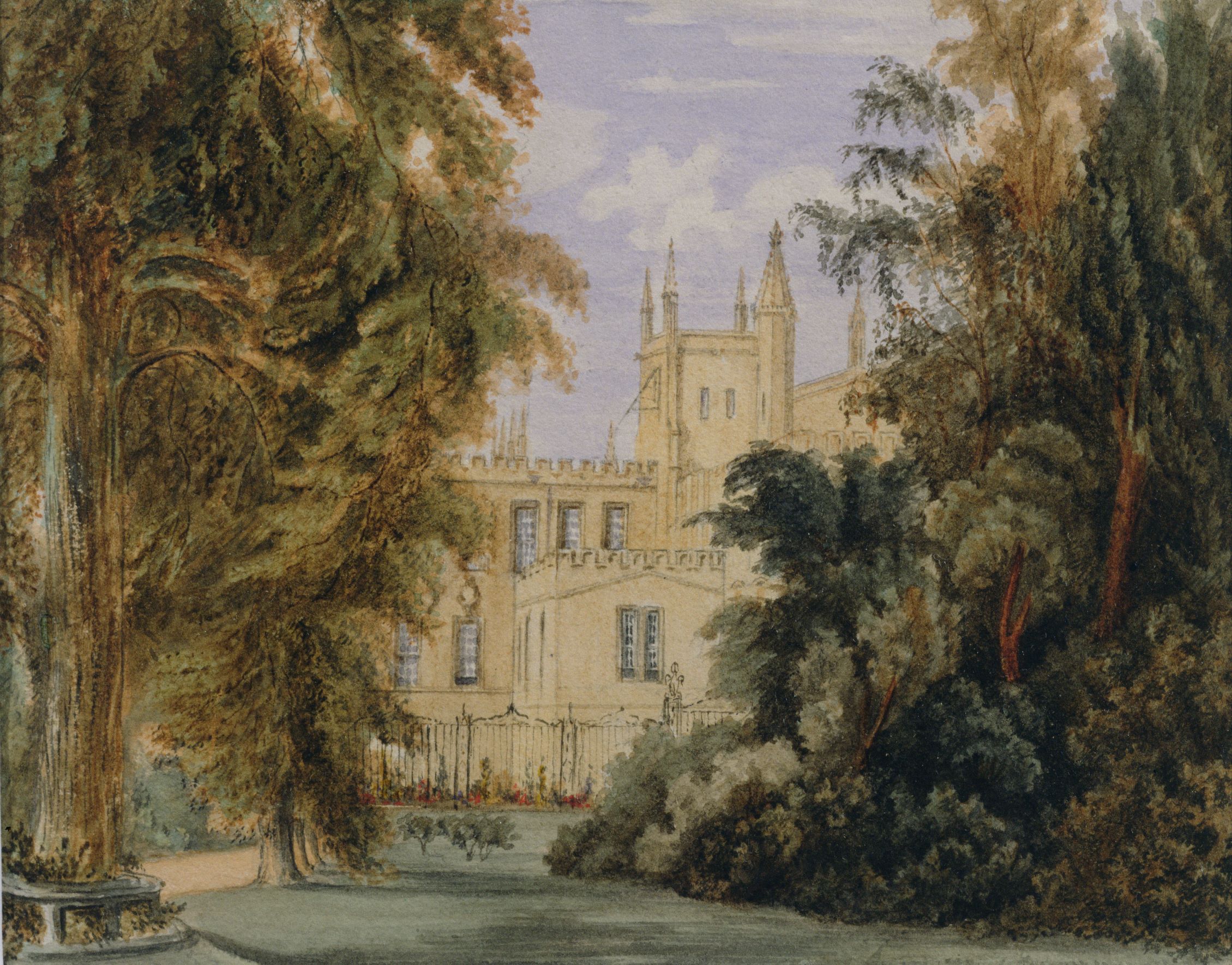 The Garden Quadrangle; artist: William Turner: medium: Oil on Canvas; date:1877.