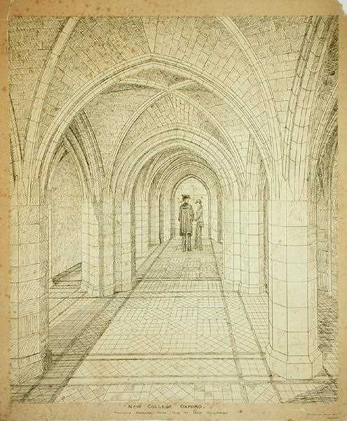 Preparatory drawing: Monk's Passage; artist: Sir George Gilbert Scott; medium: Pen & Ink on Paper; date:1875-77.