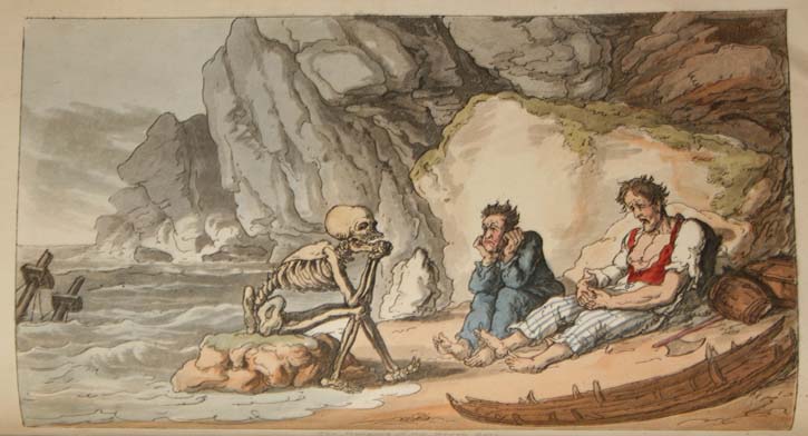 Picture credit below: The dance of death: the shipwreck. Coloured aquatint after T. Rowlandson, 1816. Wellcome Collection. 