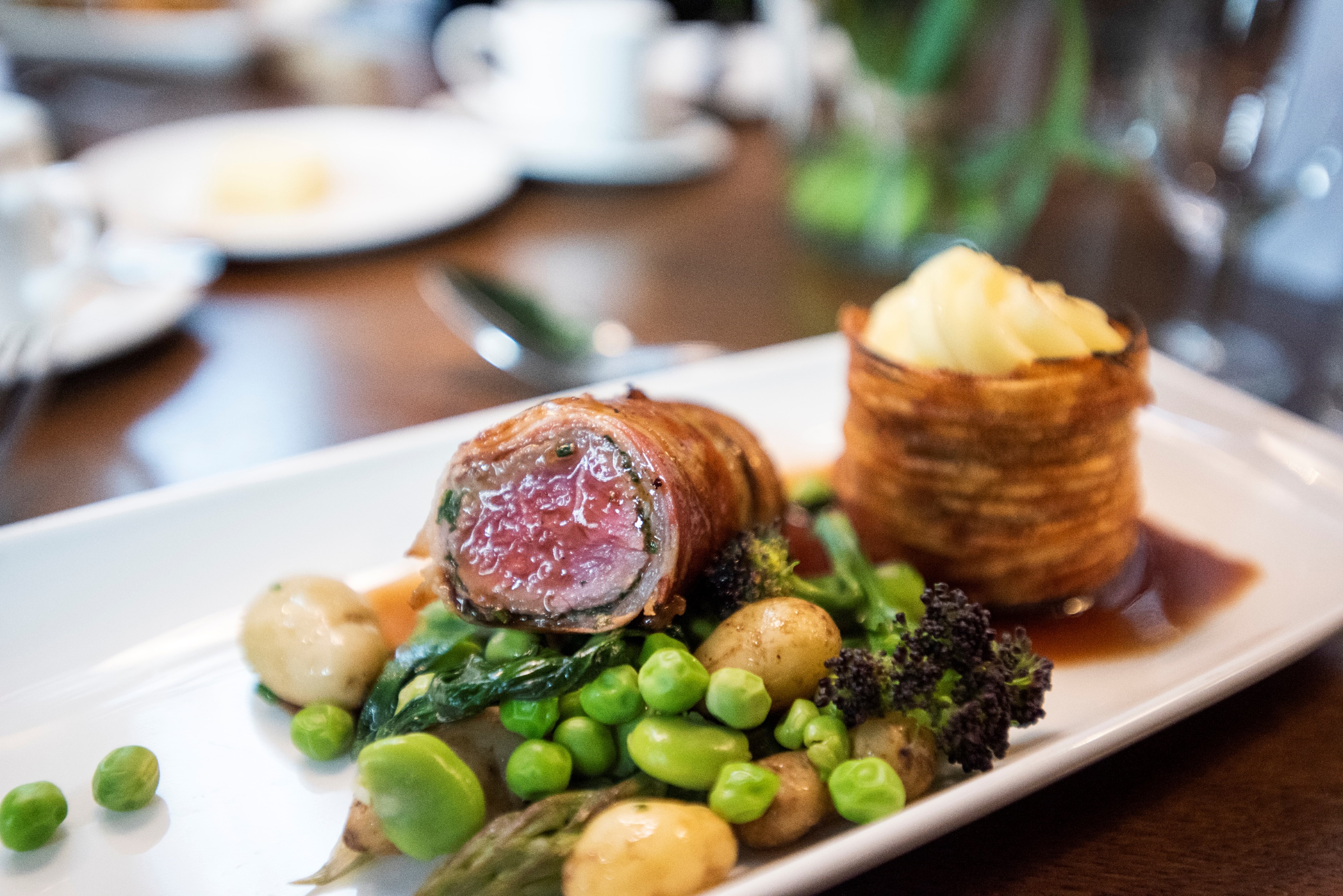 Oxfordshire Hogget, Wild Garlic, Spring Vegetables