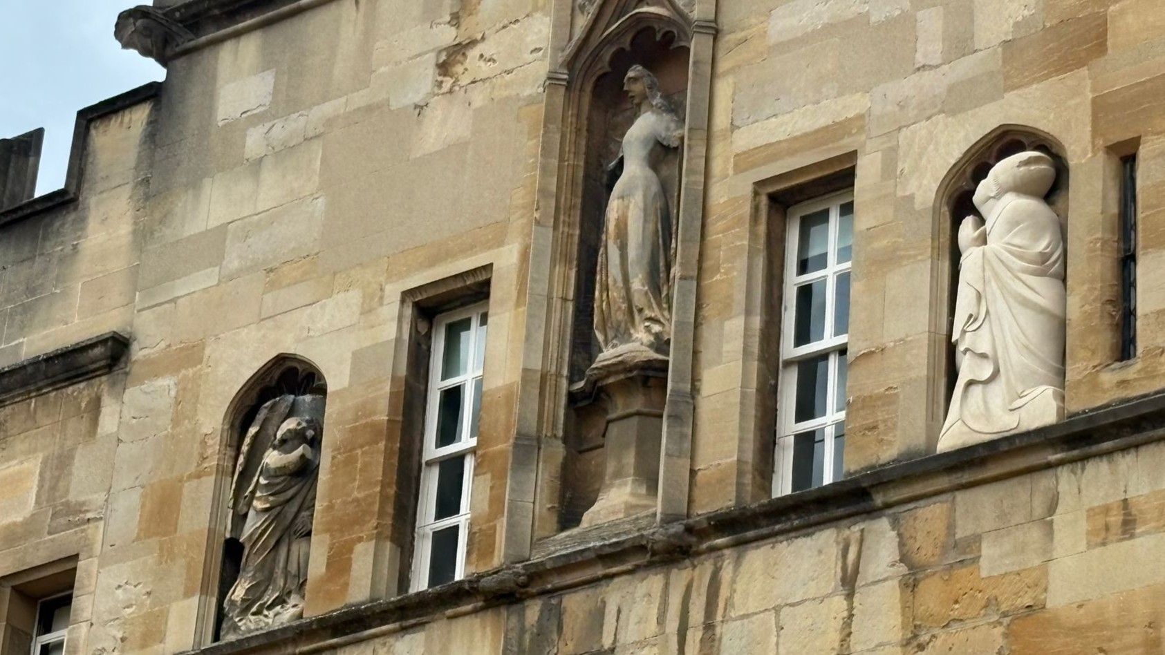 Statues in front quad 