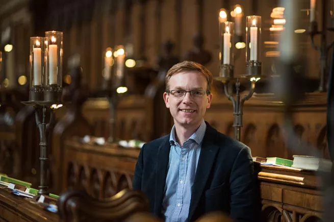 Robert Quinney at New College Chapel, by John Cairns