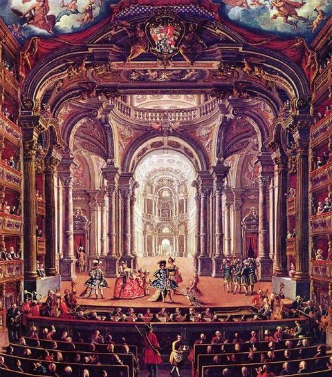 High Baroque opera house performance