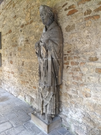 The statue before restoration