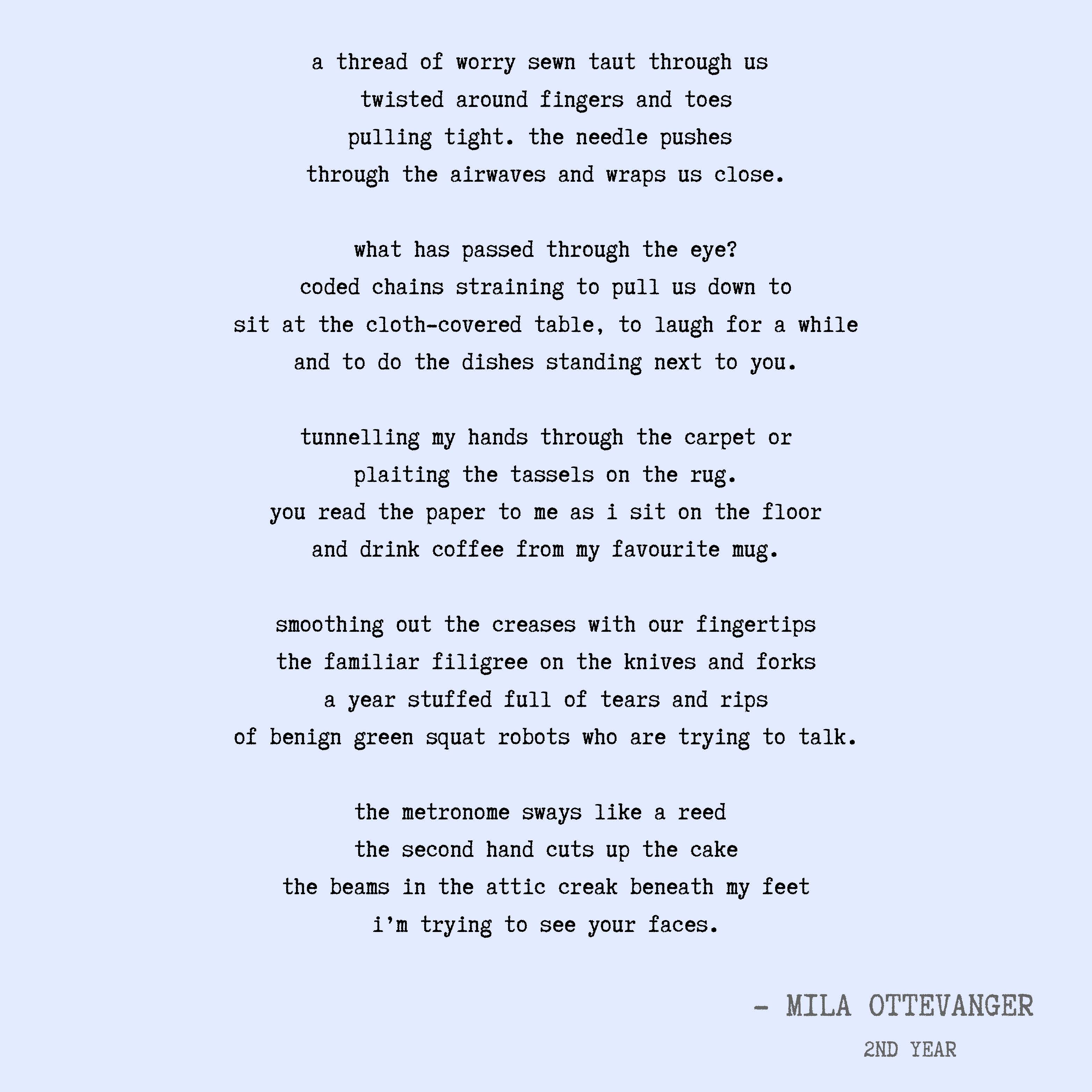 Mila Ottevanger poem