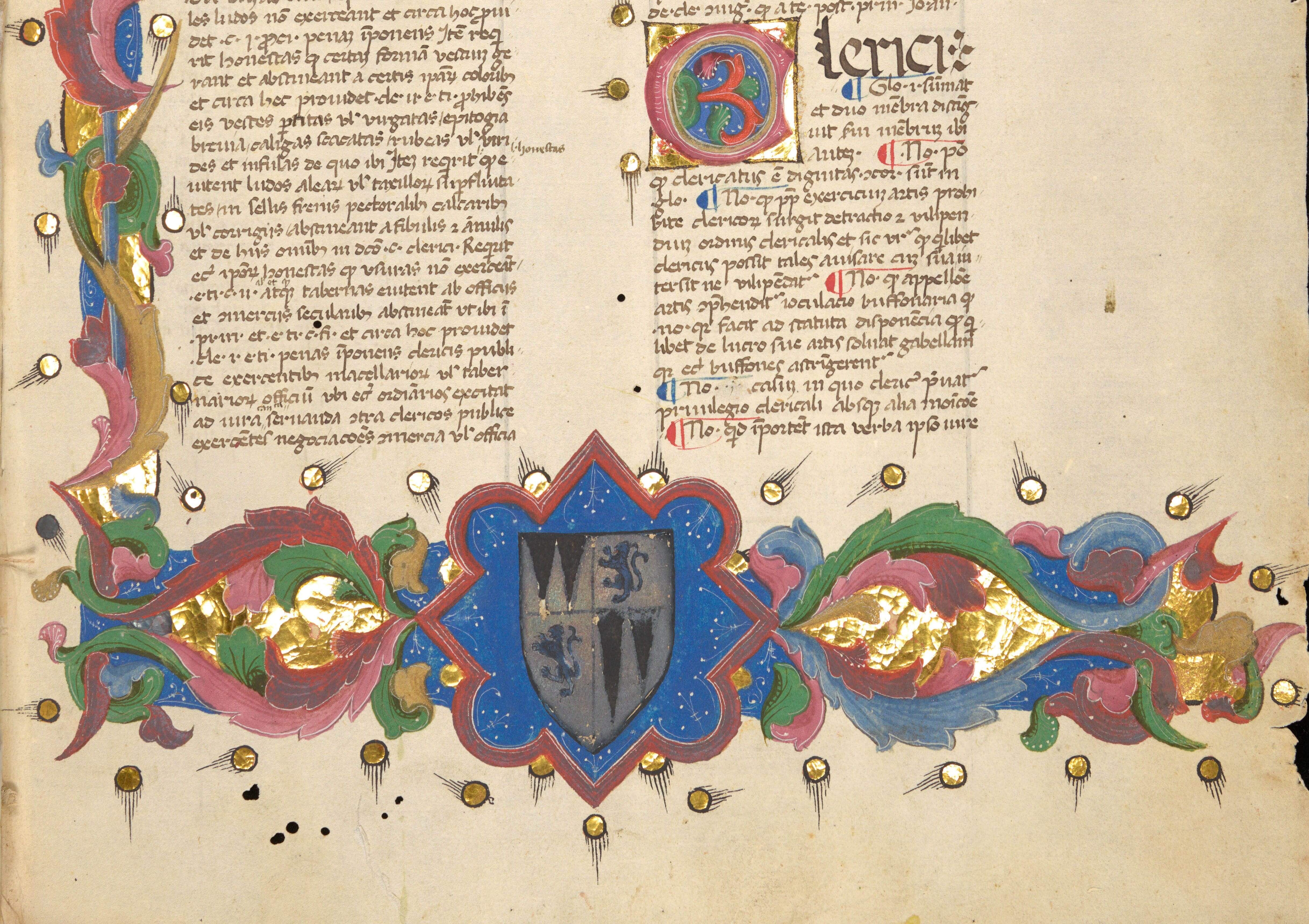New College Library, Oxford, MS 201, f. 1r