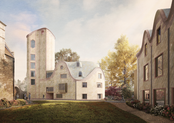 Image of the Gradel tower which will house the Gradel Institute of Charity