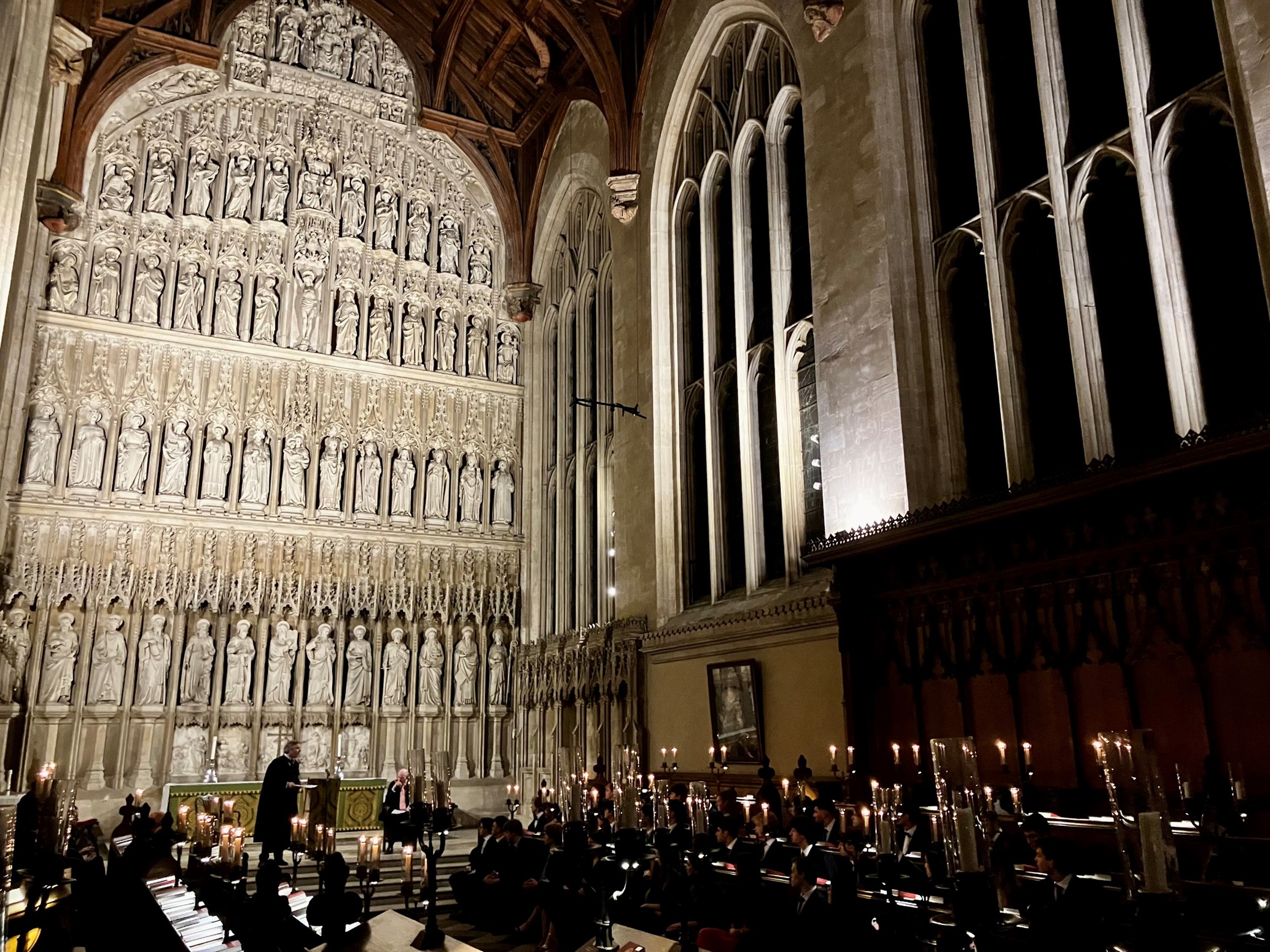 Students gather in the chapel for the scholars and exhibitioners ceremony