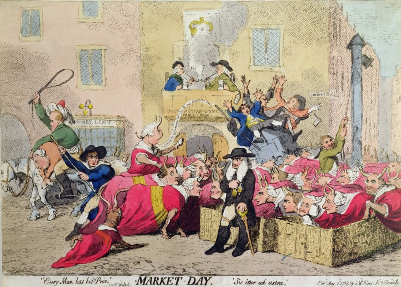 James Gillray, ‘Market Day’ (2 May 1788), New College, Oxford, NCO 190431