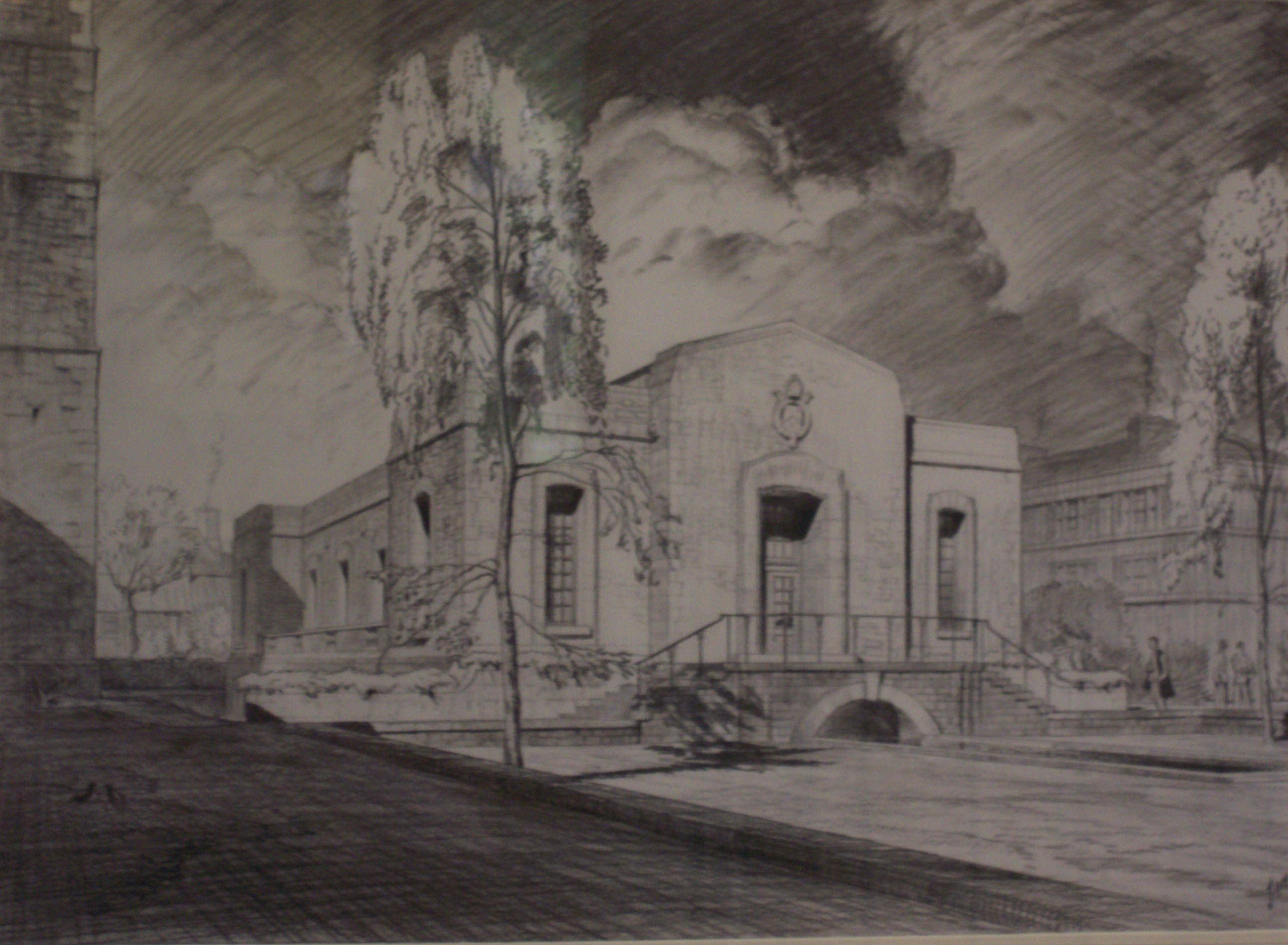 Original plans for the memorial library