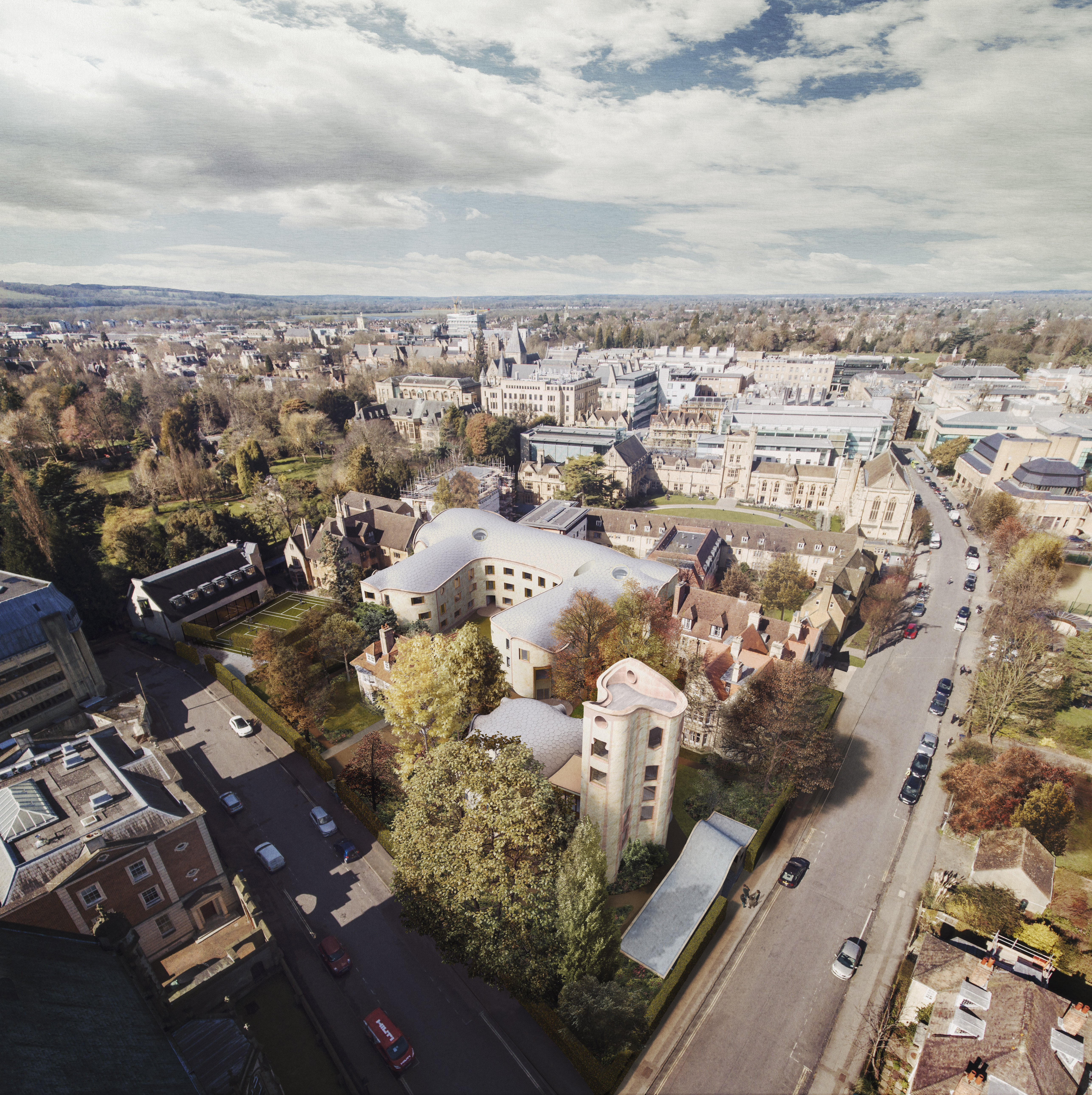 Gradel Quadrangles design - aerial view