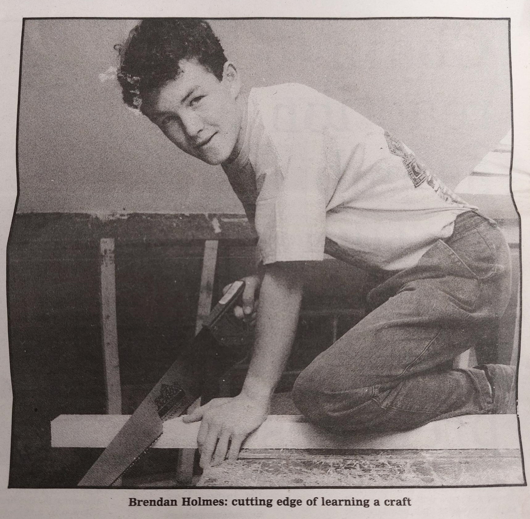 Brendan as a 16 year old working in College