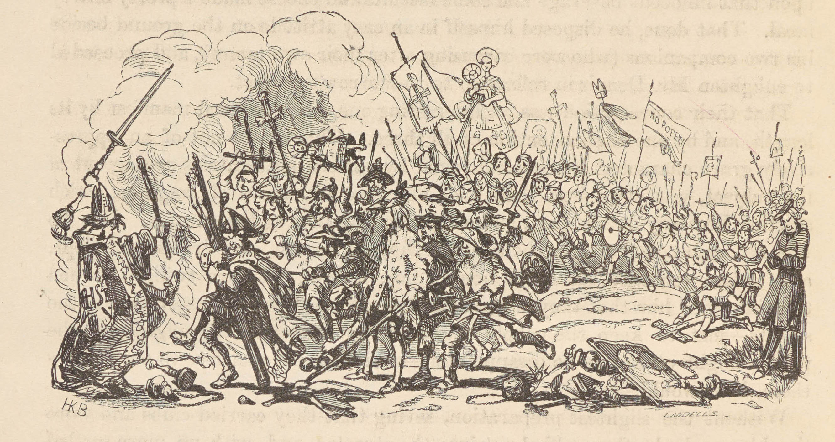 Image of a riot in Barnaby Rudge