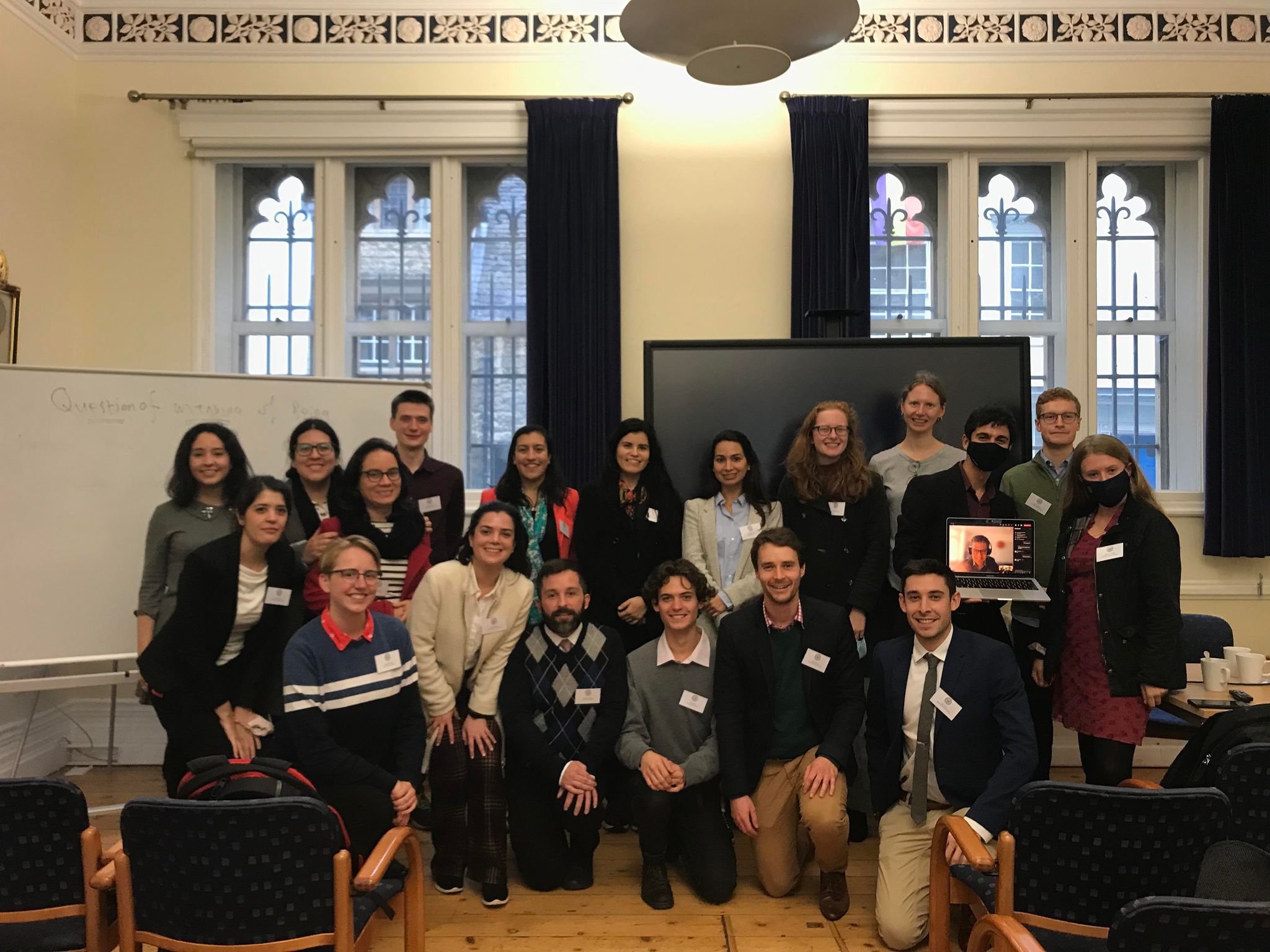 Paraguayan COP26 delegation and members of the Oxford Climate Society in New College