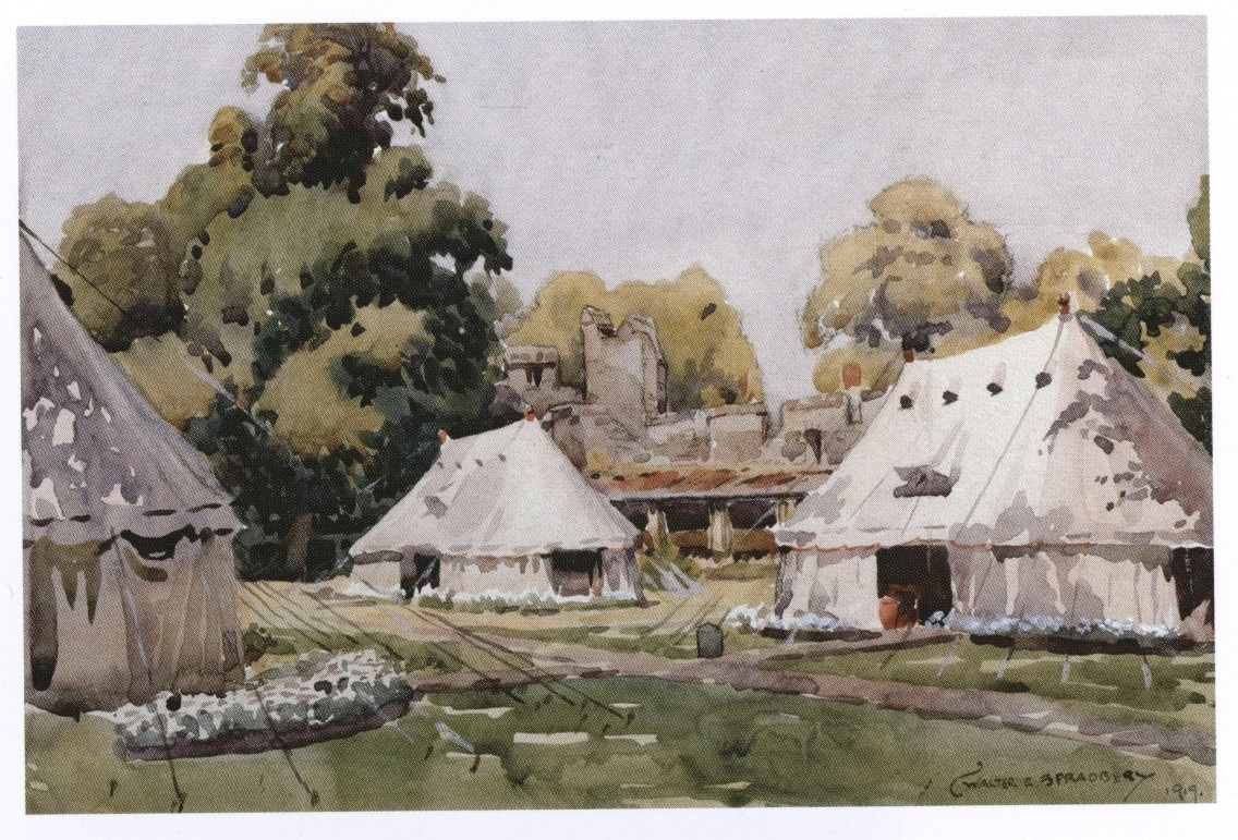 Tents in the college grounds in 1919