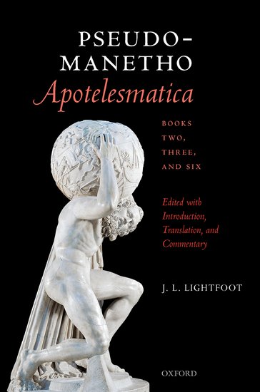 'Pseudo-Manetho: Apotelesmatica' front cover