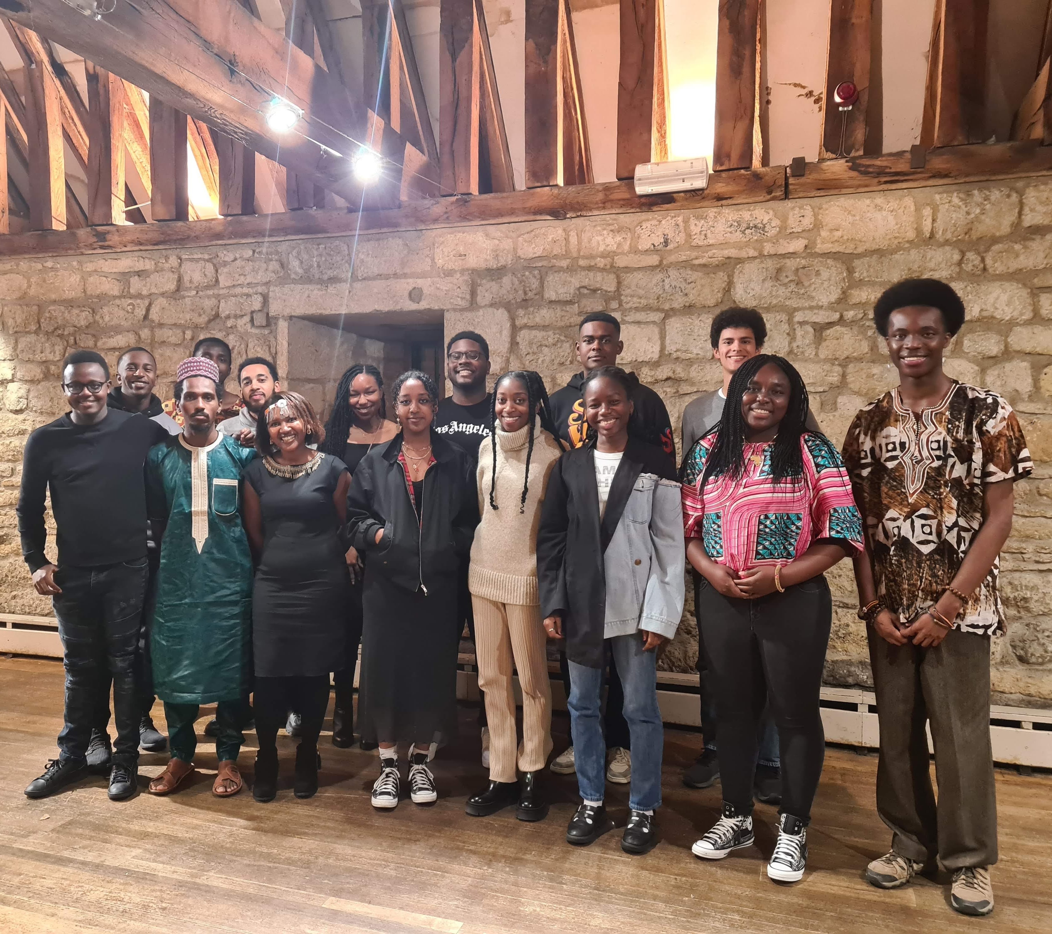 Student gather in the Long Room for the Black History Month event