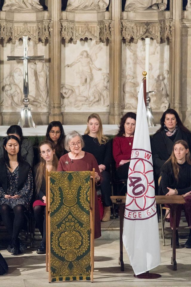 Baroness Hale lecturing in the Chapel