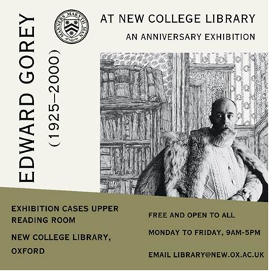 Edward Gorey exhibition poster