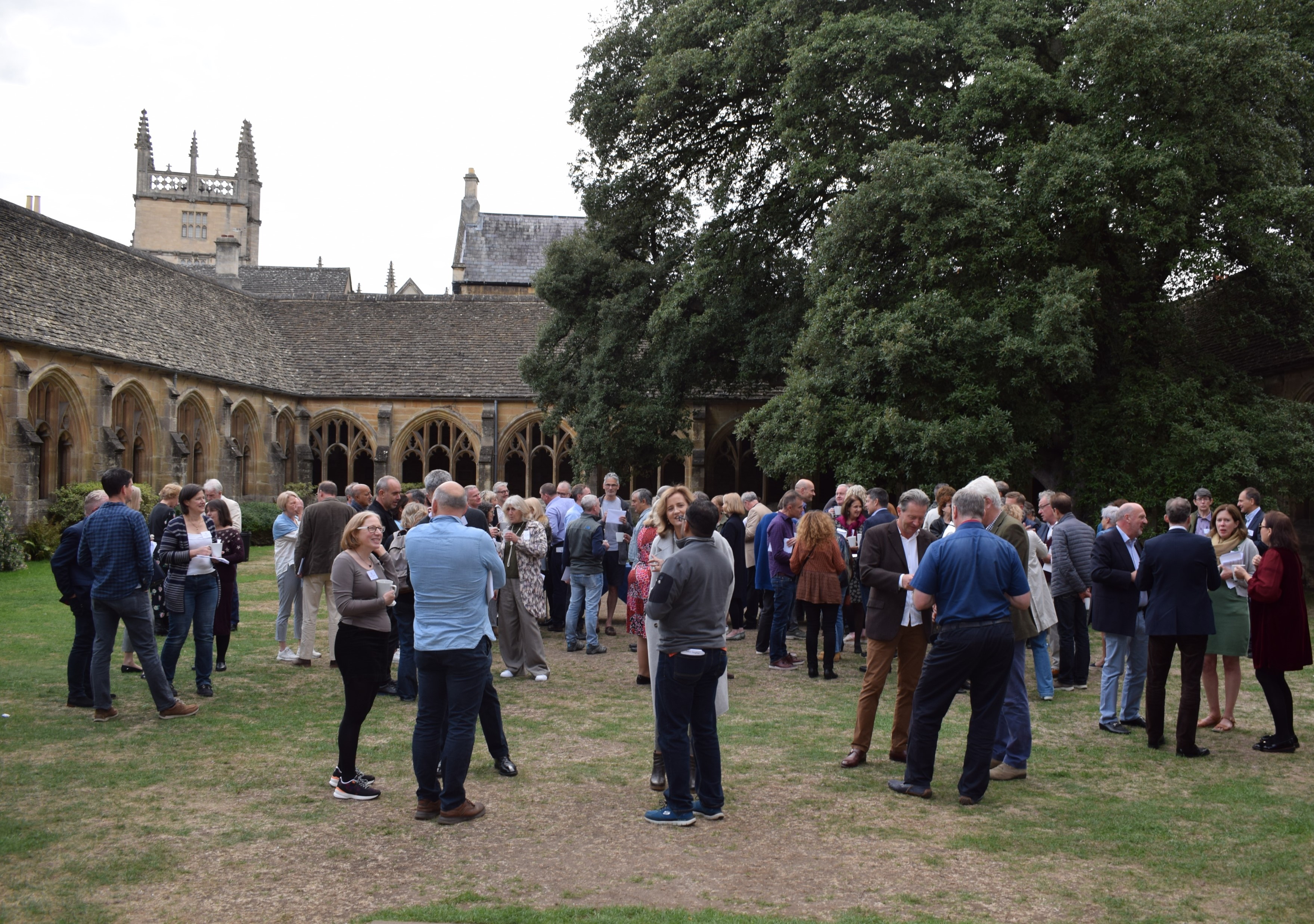 Old Members gathering in the Cloisters