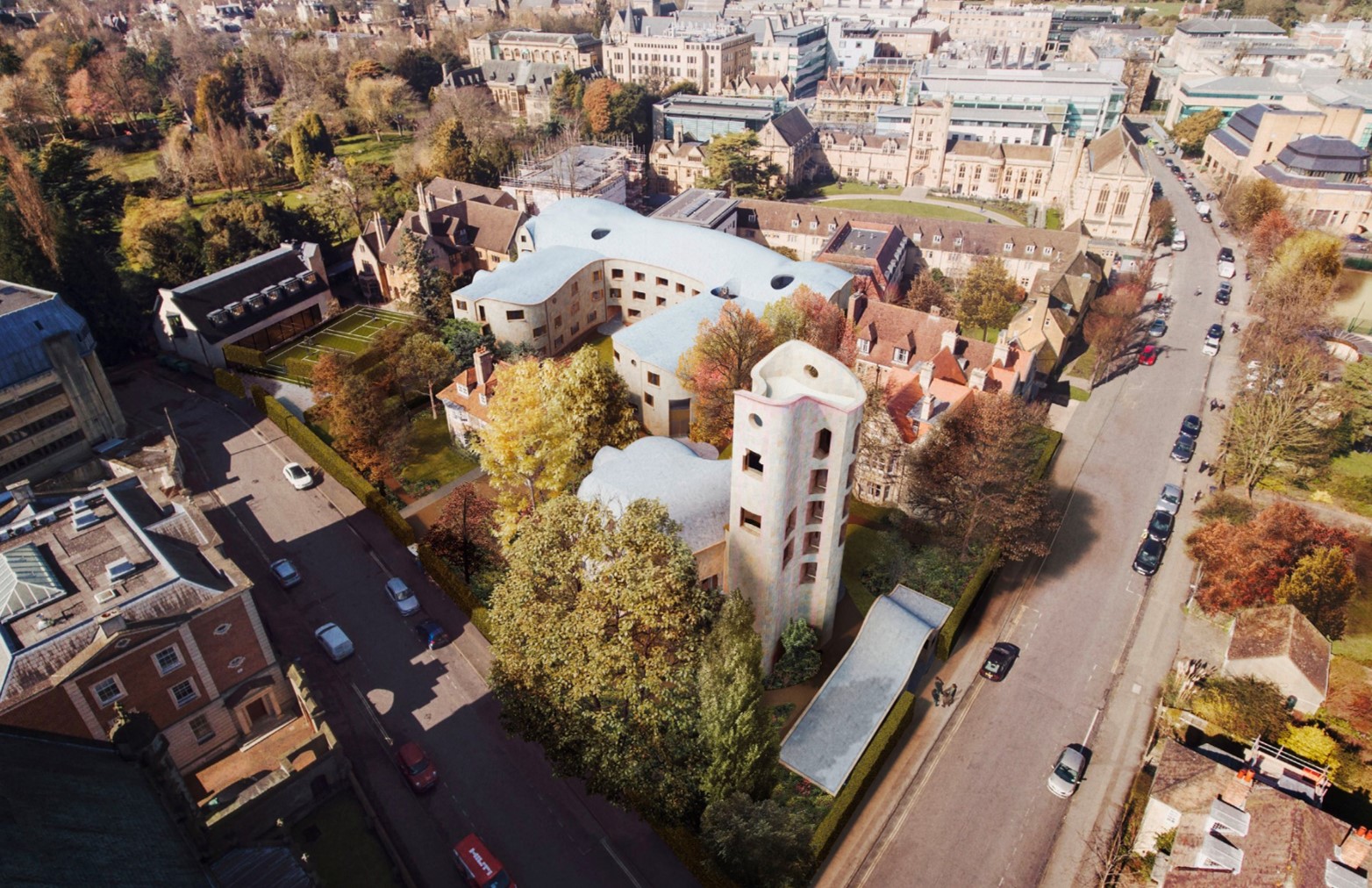 Gradel Quadrangles design - aerial view