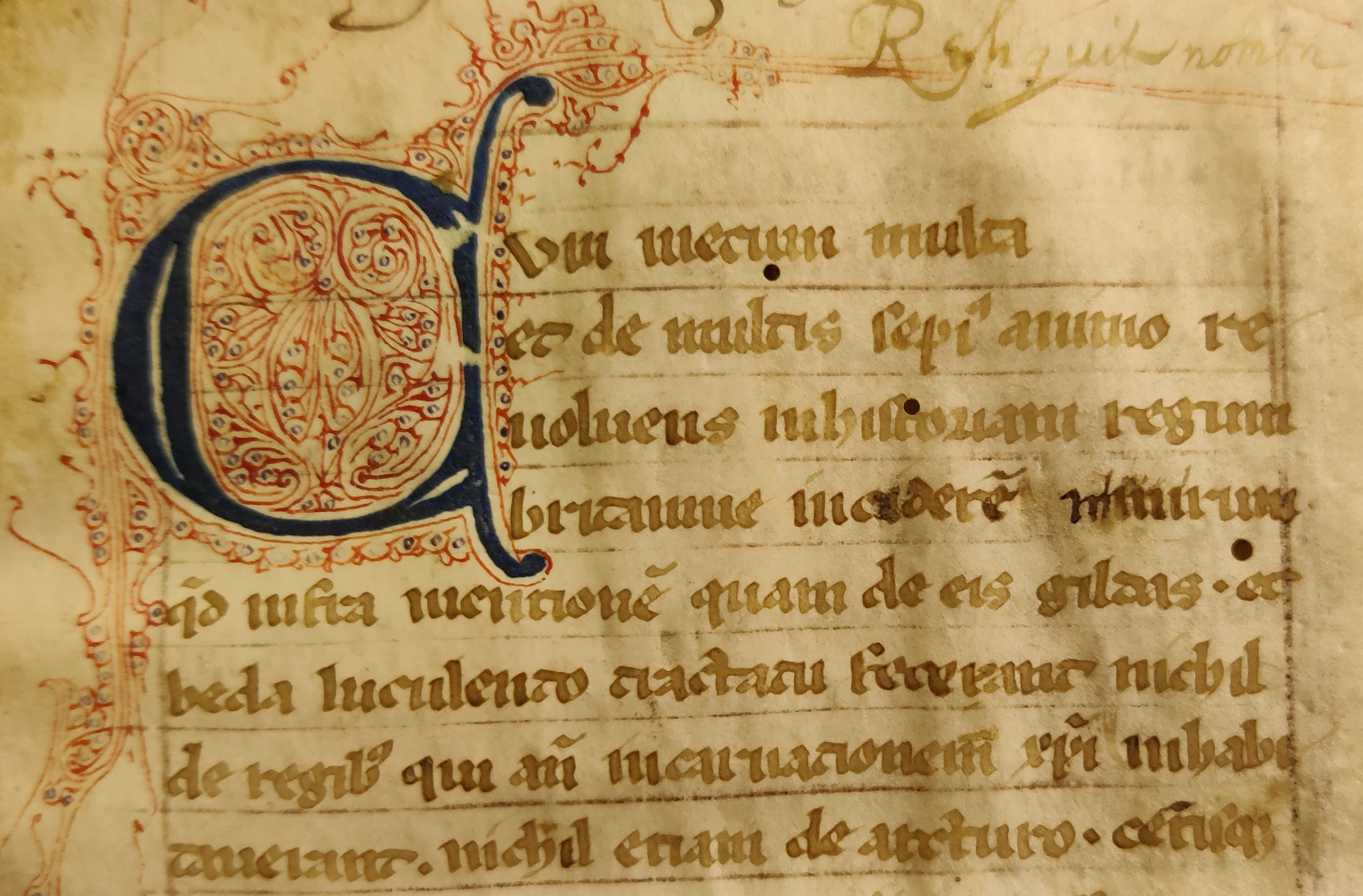 New College Library, Oxford, MS 276, f. 1r