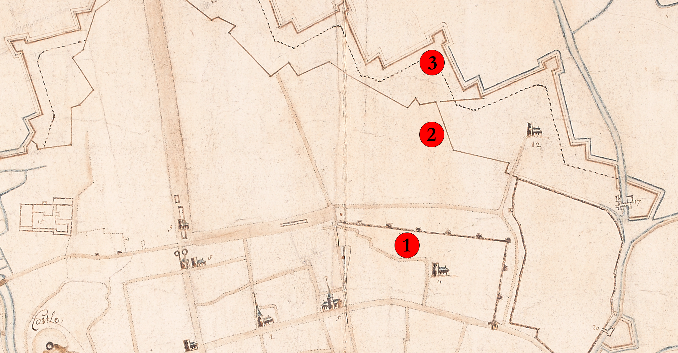 Map of the Civil War defences of Oxford