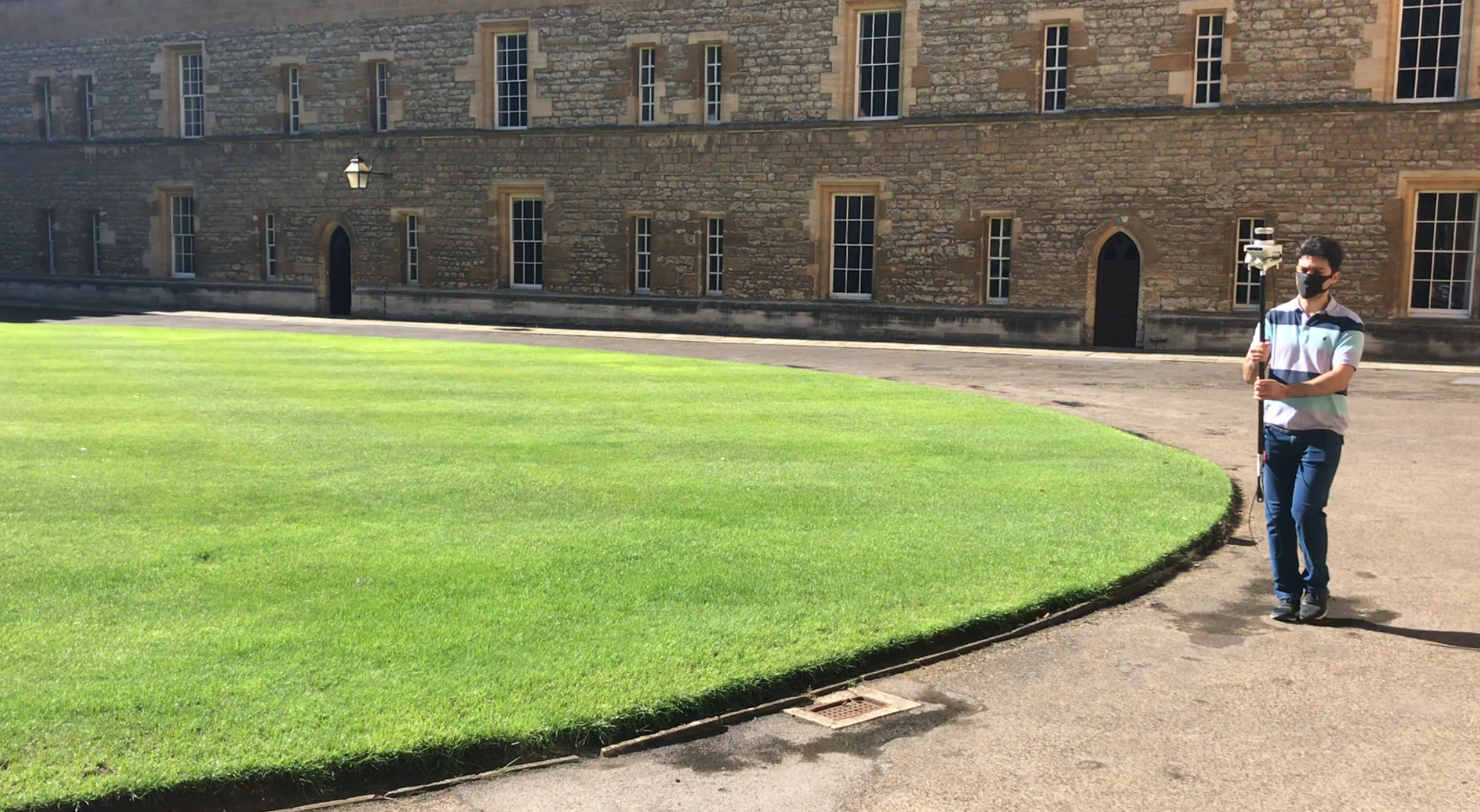 Mapping being carried out in Old Quad