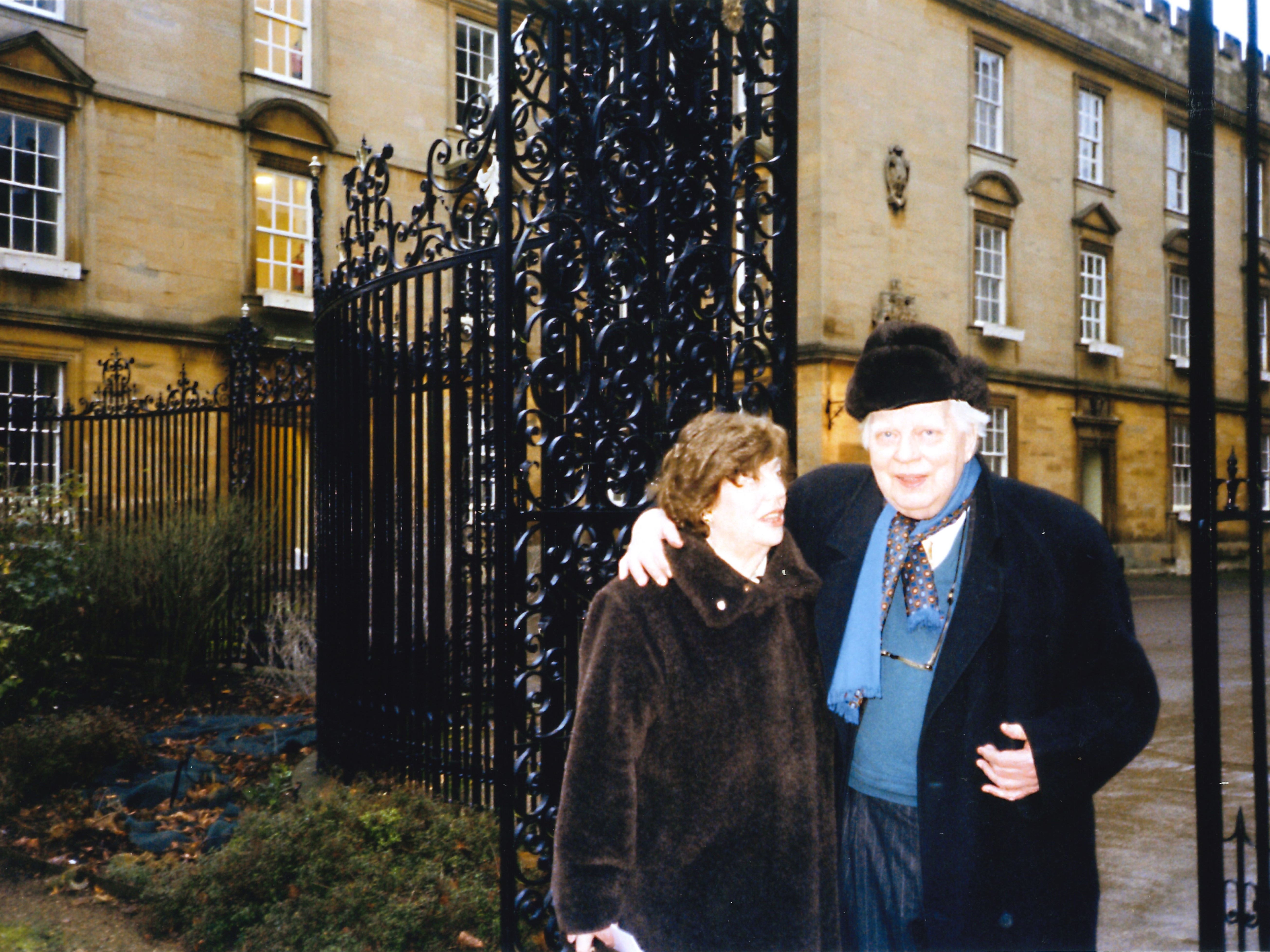 Michael and Ann Dummett in New College Garden Quad