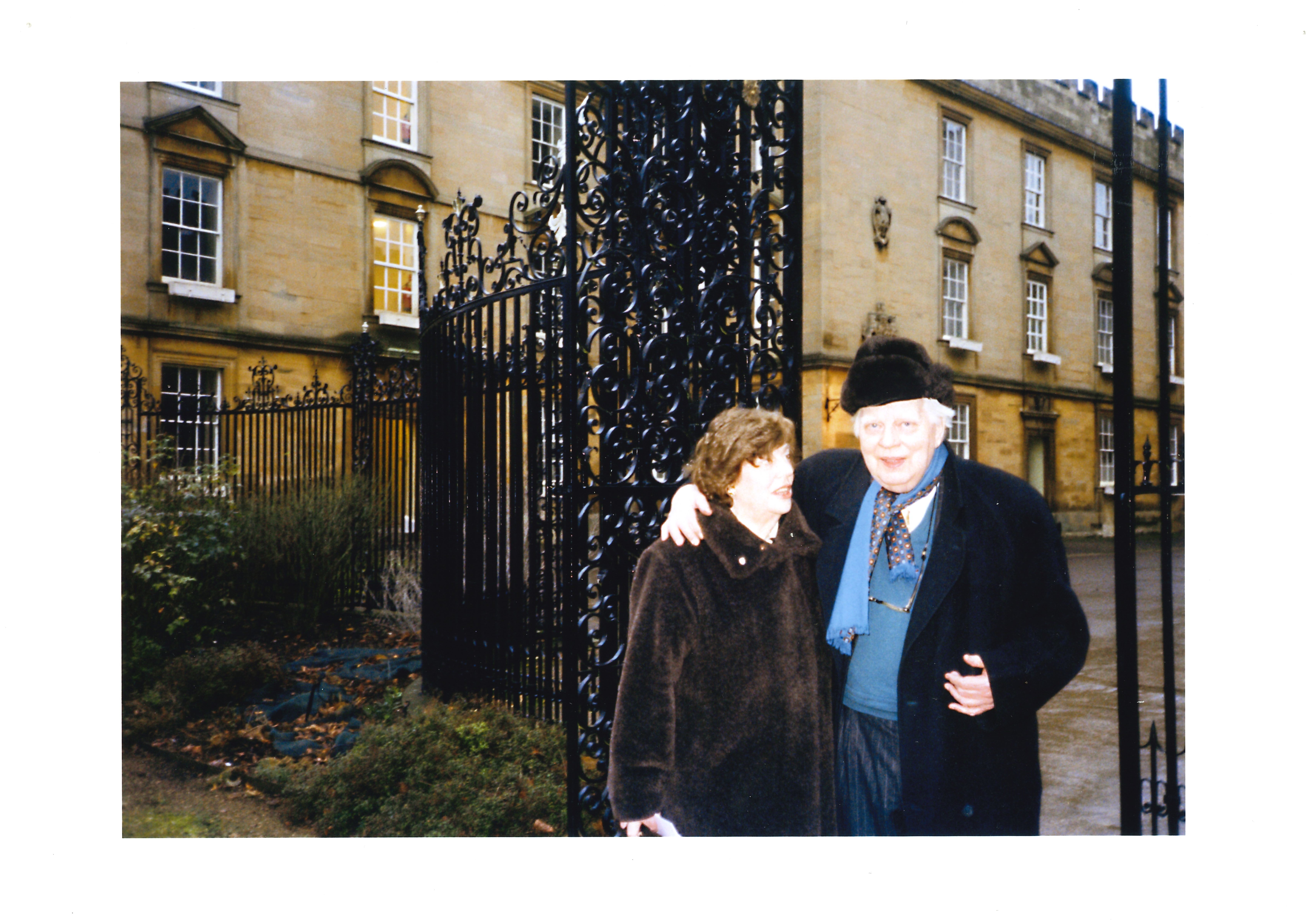 Michael and Ann Dummett in New College Garden Quad