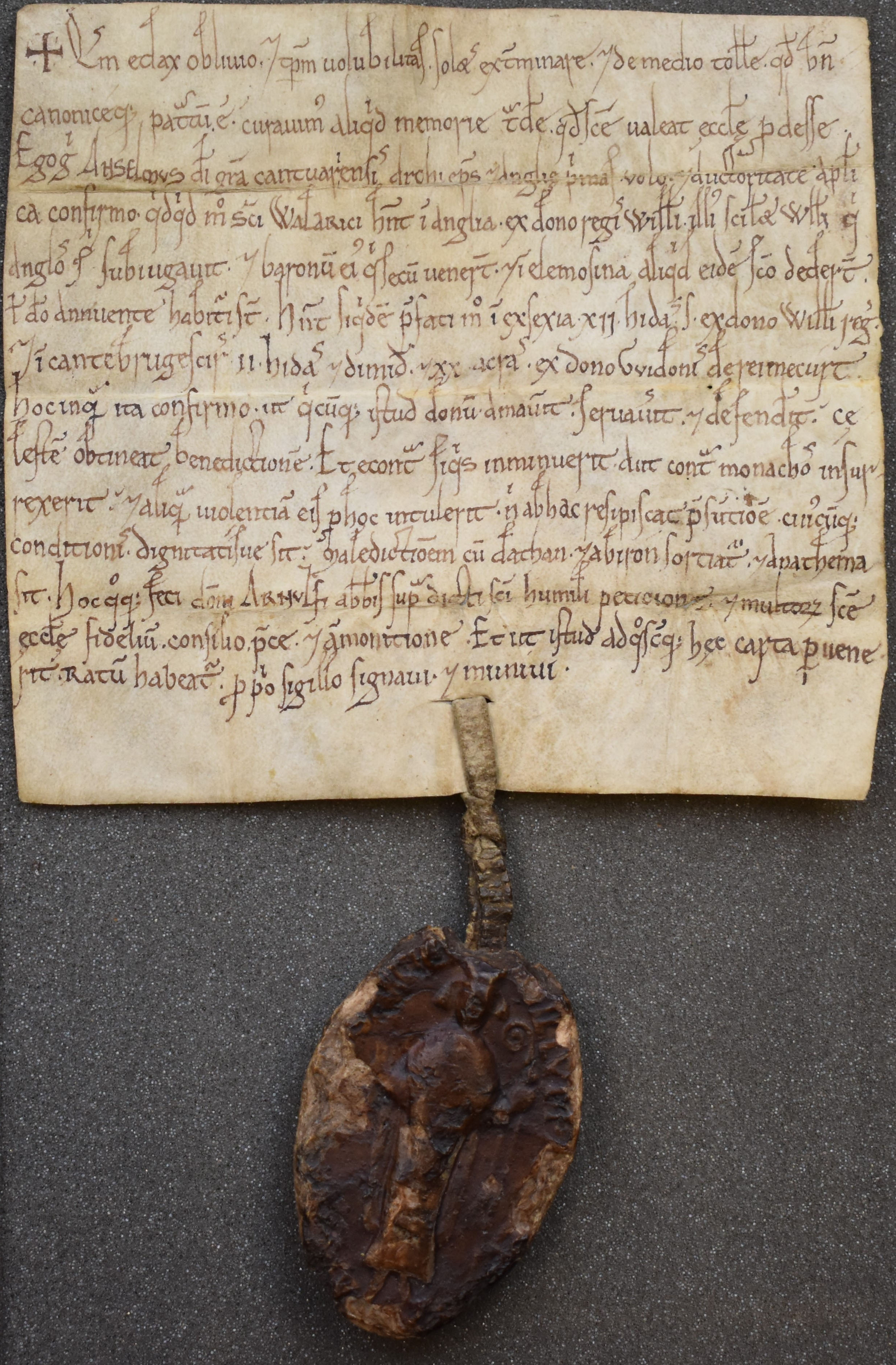 An image of a handwritten charter (New College, Oxford, NCA, 13152)