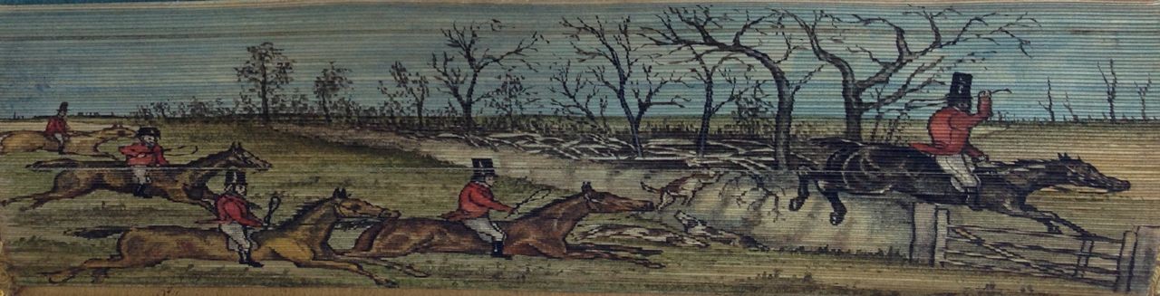 Fore-edge painting of a hunting scene, NB.73.5