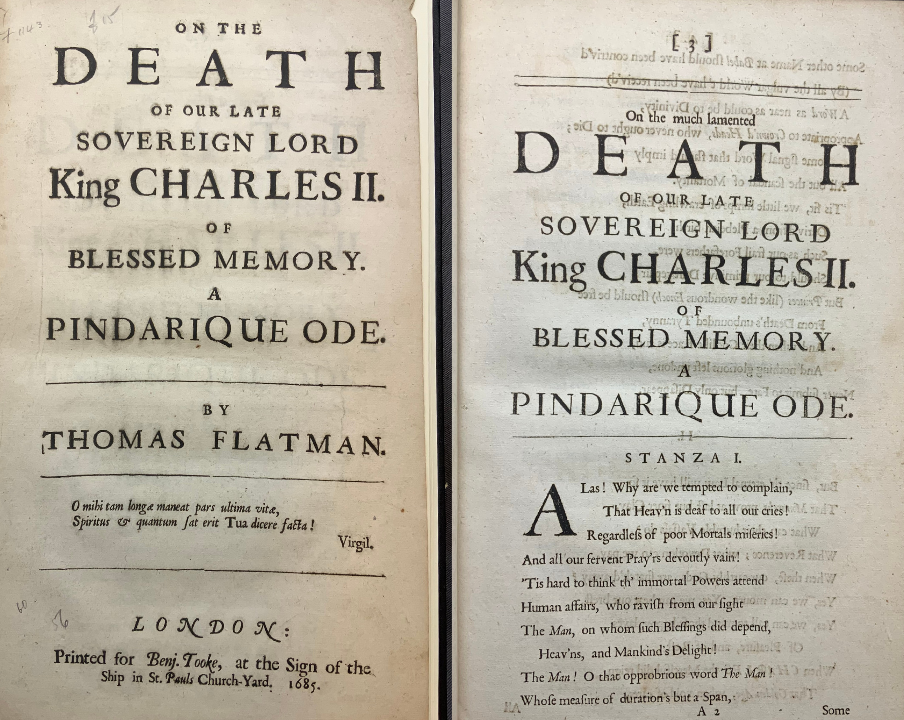 Title page and opening page of the ode