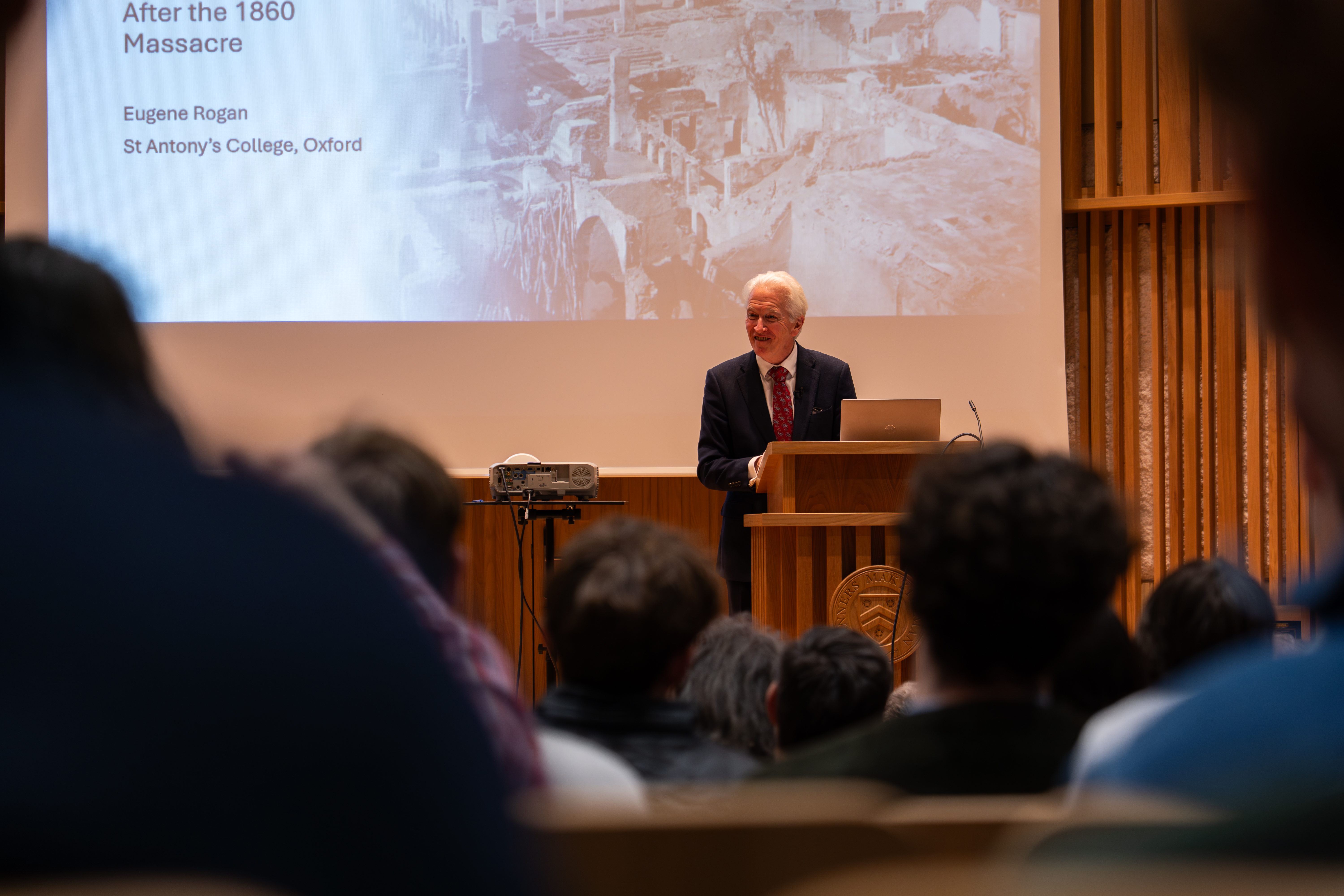 Eugene Rogan speaking in the New Space